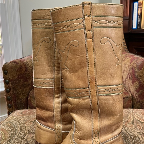 Frye Black Label Stitching Horse Boots 6B - Picture 7 of 12
